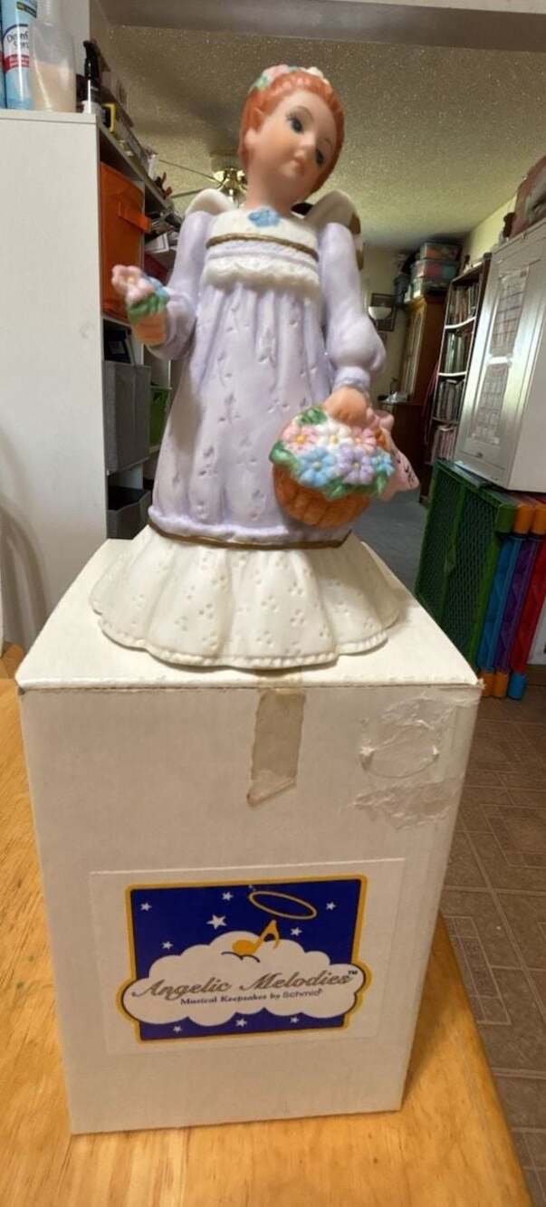 Schmid Angelic Melodies Musical Keepsake Porcelain Angel Figurine